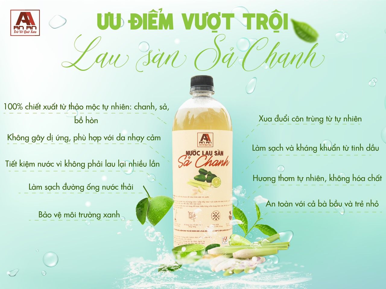 LAU SÀN SẢ CHANH AN AN - CHAI 1L