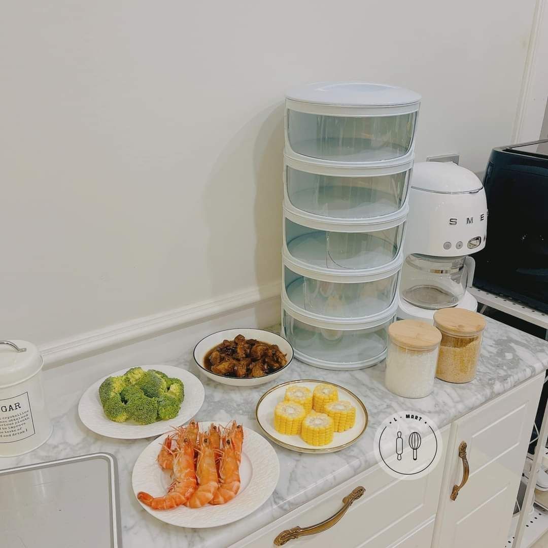 Lồng Bàn Giữ Nhiệt 5 Tầng Kéo Trượt