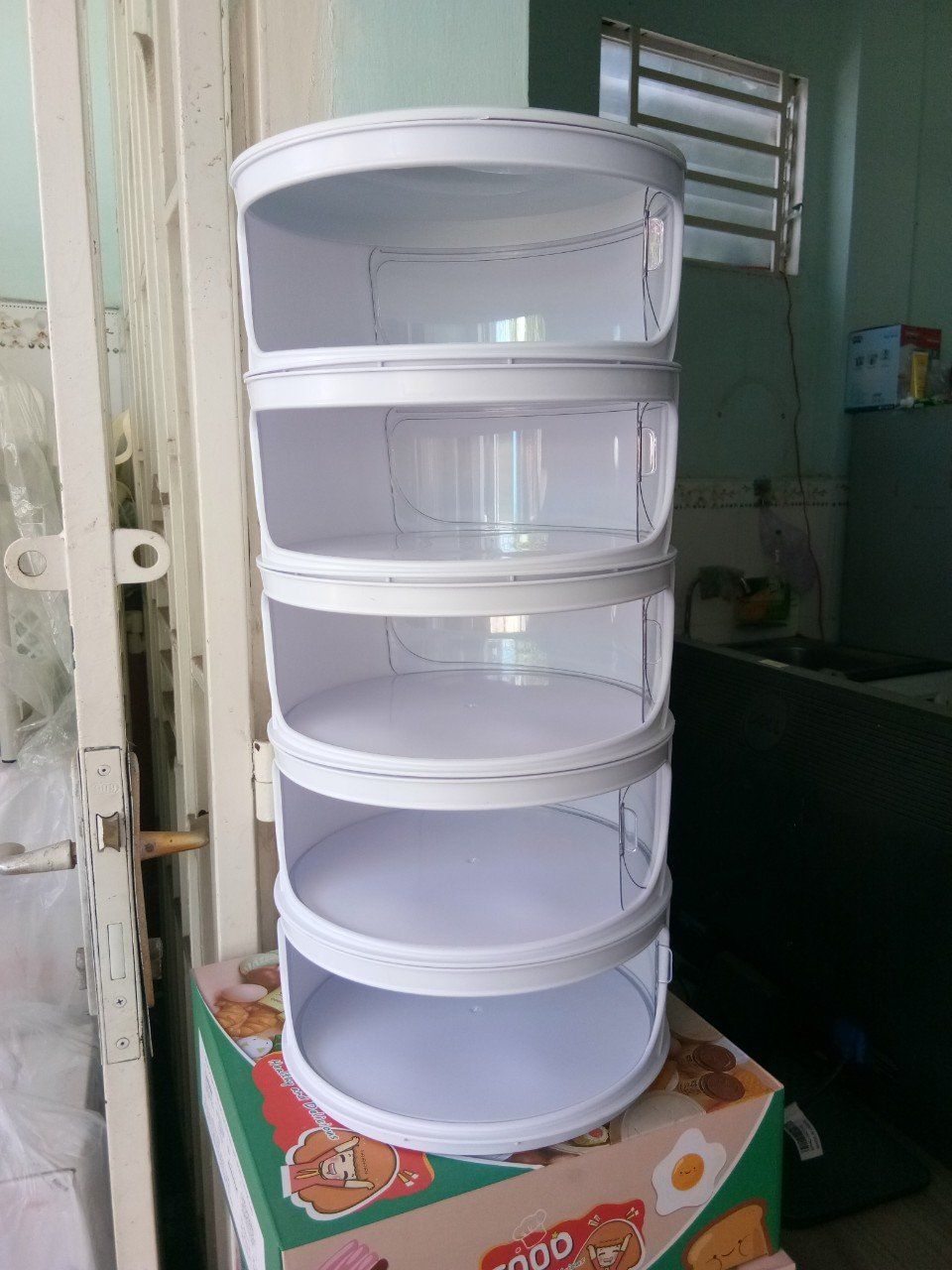 Lồng Bàn Giữ Nhiệt 5 Tầng Kéo Trượt