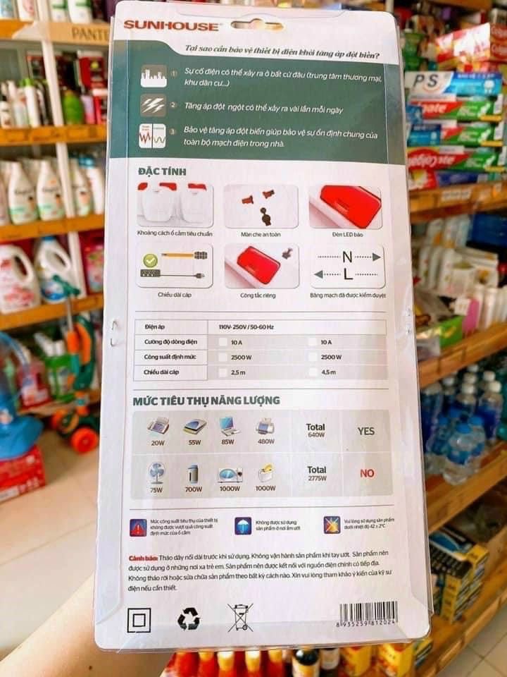 Ổ ĐIỆN ĐA NĂNG SUNHOUSE NHỎ - 3 CHẤU