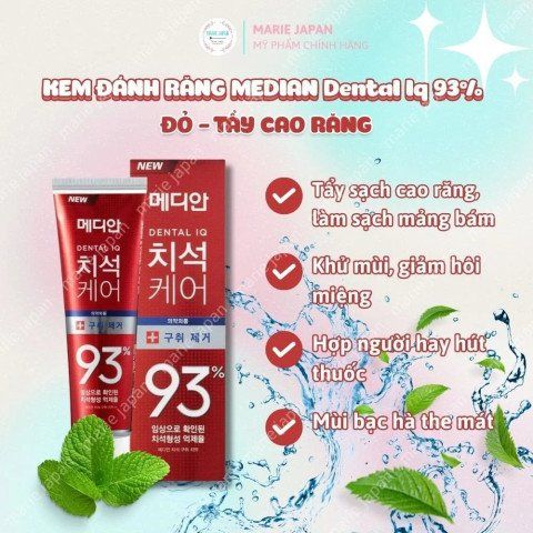 KEM ĐÁNH RĂNG MEDIAN 93% SỐ 1 HÀN QUỐC 
