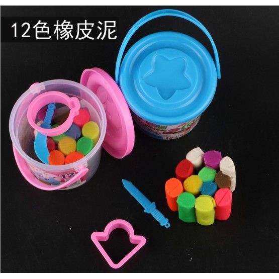 XÔ ĐỒ CHƠI ĐẤT SÉT TỰ KHÔ - set 3 xô