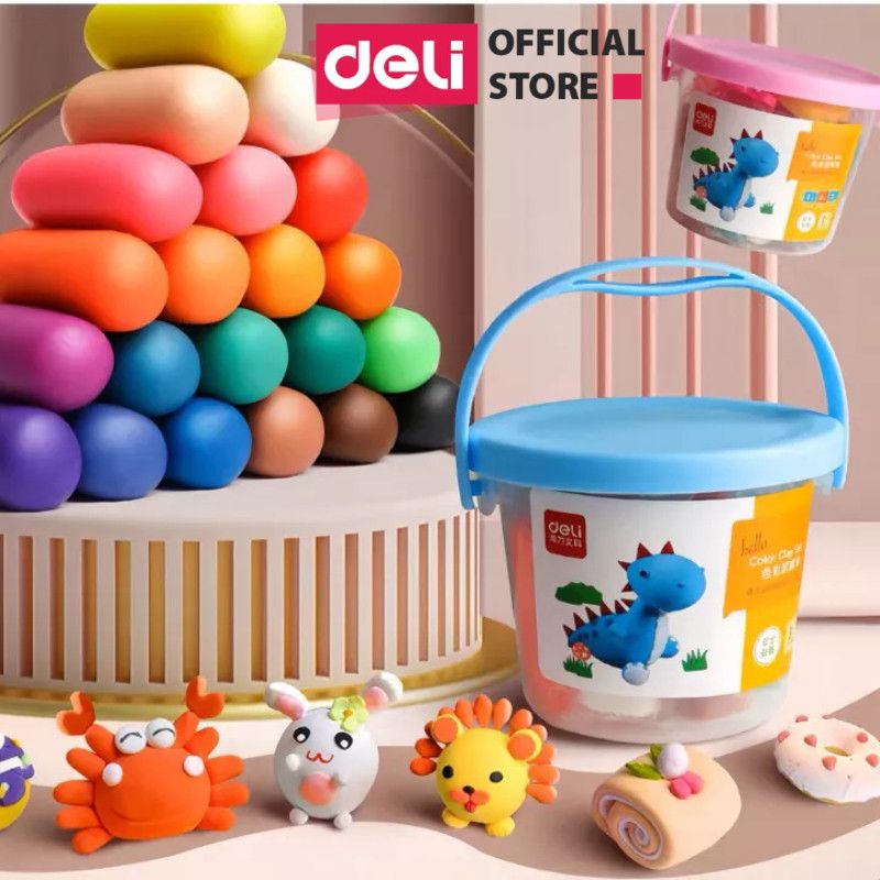 XÔ ĐỒ CHƠI ĐẤT SÉT TỰ KHÔ - set 3 xô