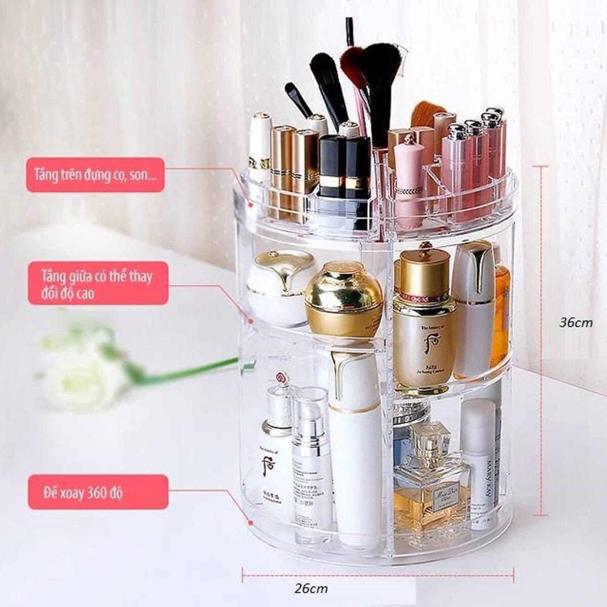 KỆ MỸ PHẨM XOAY