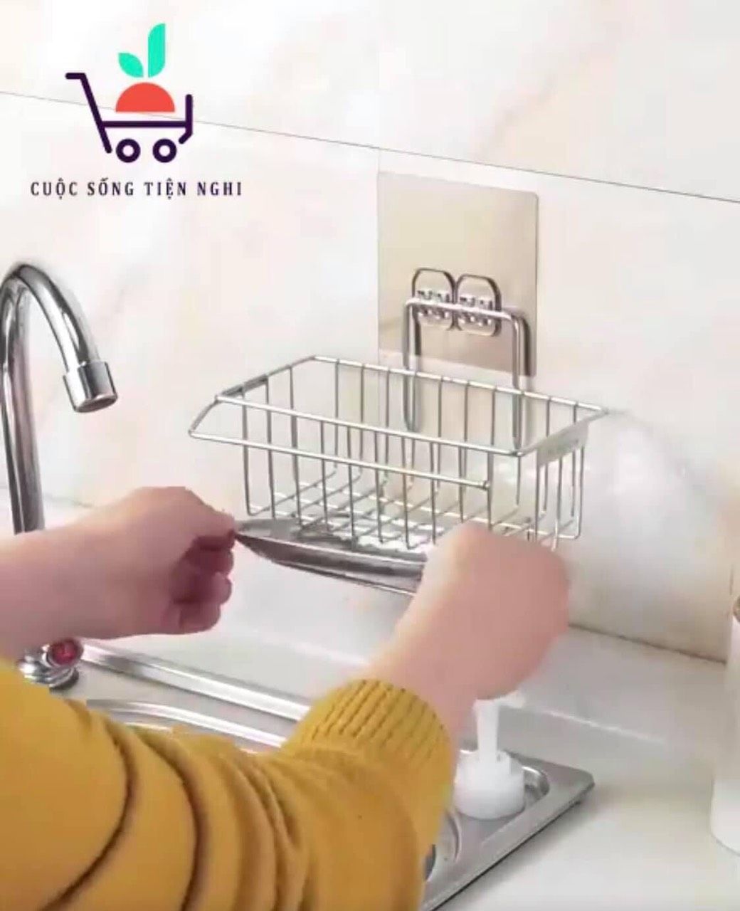 KỆ INOX ĐỂ RỬA BÁT CÓ KHAY HỨNG NƯỚC