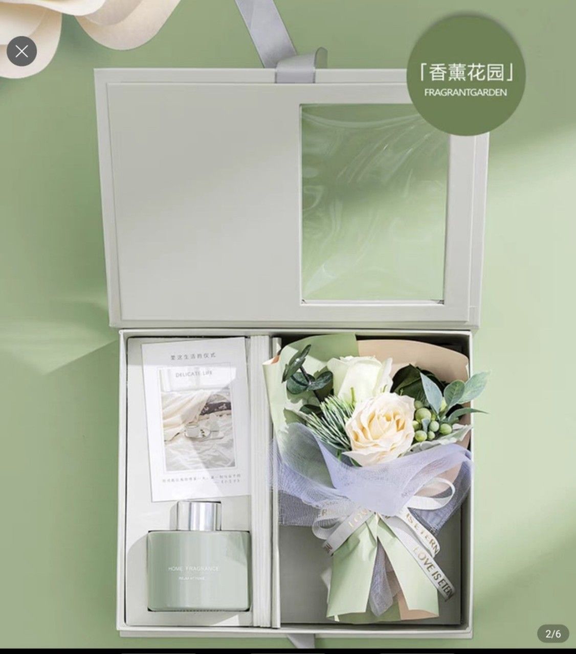 HỘP QUÀ TẶNG NƯỚC HOA KÈM BÓ HOA KHÔ TÚI XÁCH