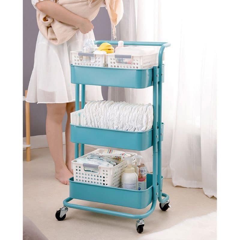 KỆ SPA 3 TẦNG CÓ BÁNH XE SIÊU XỊN SÒ