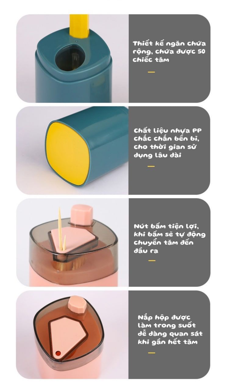 ỔNG ĐỰNG TĂM CÓ NÚT BẬT TỰ ĐỘNG