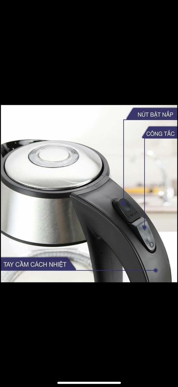 Ấm siêu tốc thủy tinh BUCOOK  1L8