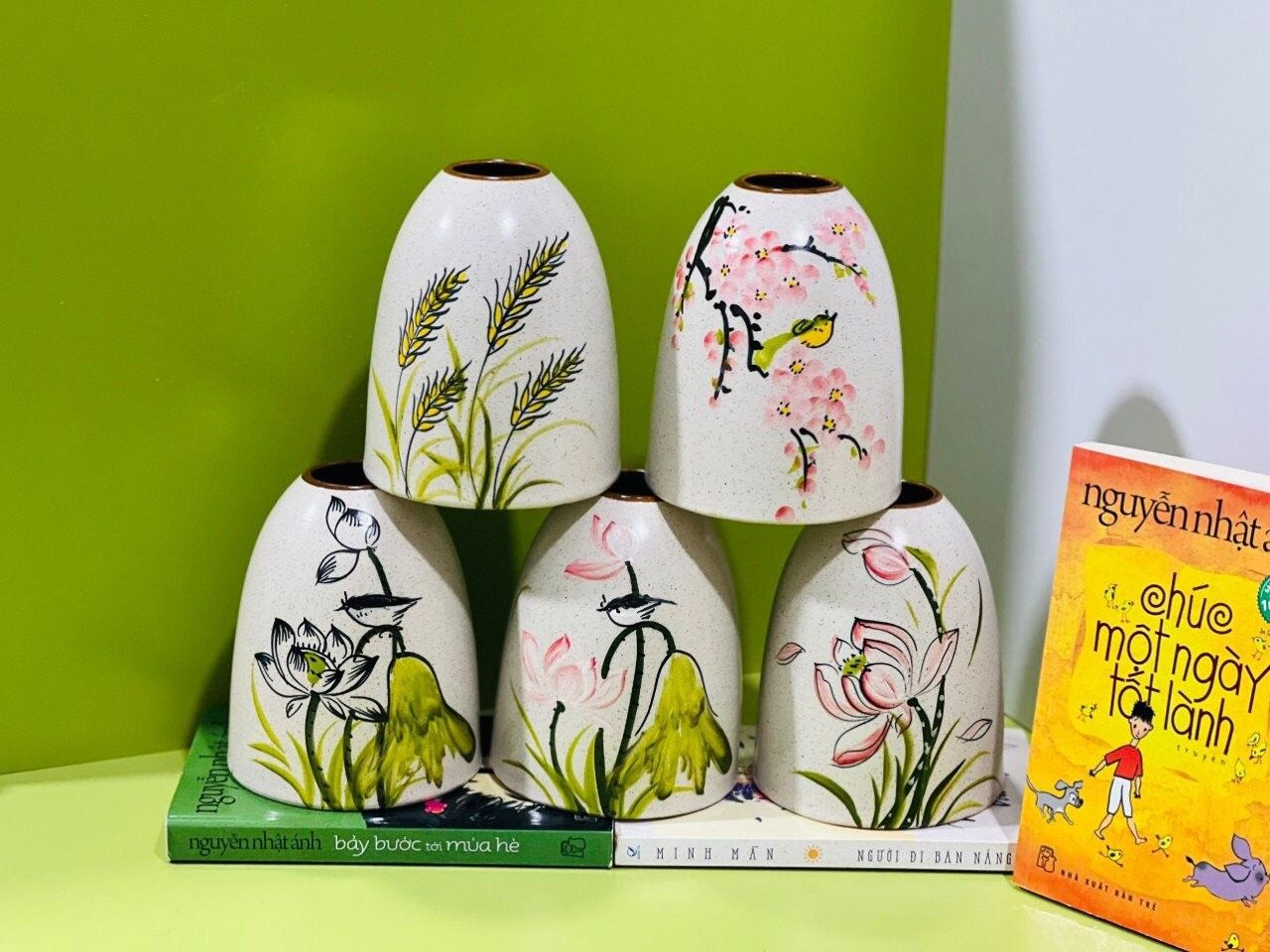 BÌNH CHUÔNG GỐM BÁT TRÀNG 16CM 