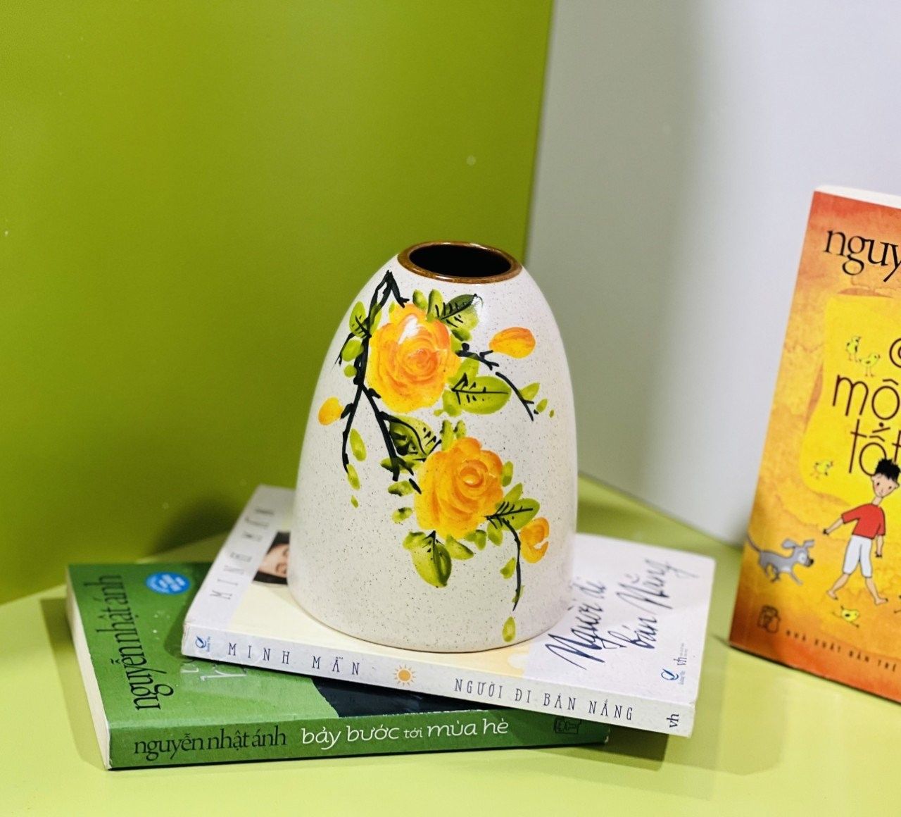 BÌNH CHUÔNG GỐM BÁT TRÀNG 16CM 