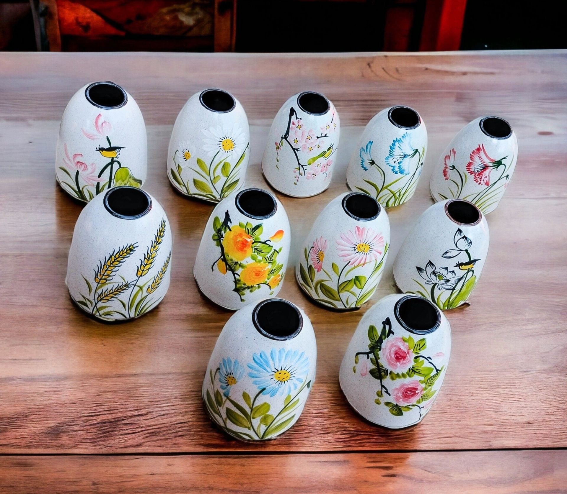 BÌNH CHUÔNG GỐM BÁT TRÀNG 16CM 