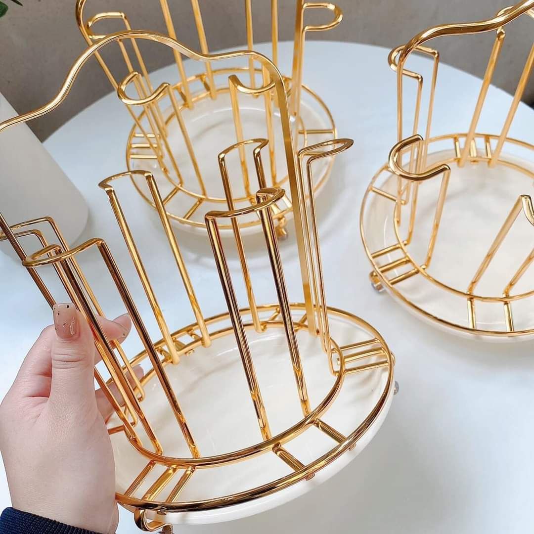 KHAY ÚP CỐC MẠ VÀNG HOÀNG GIA