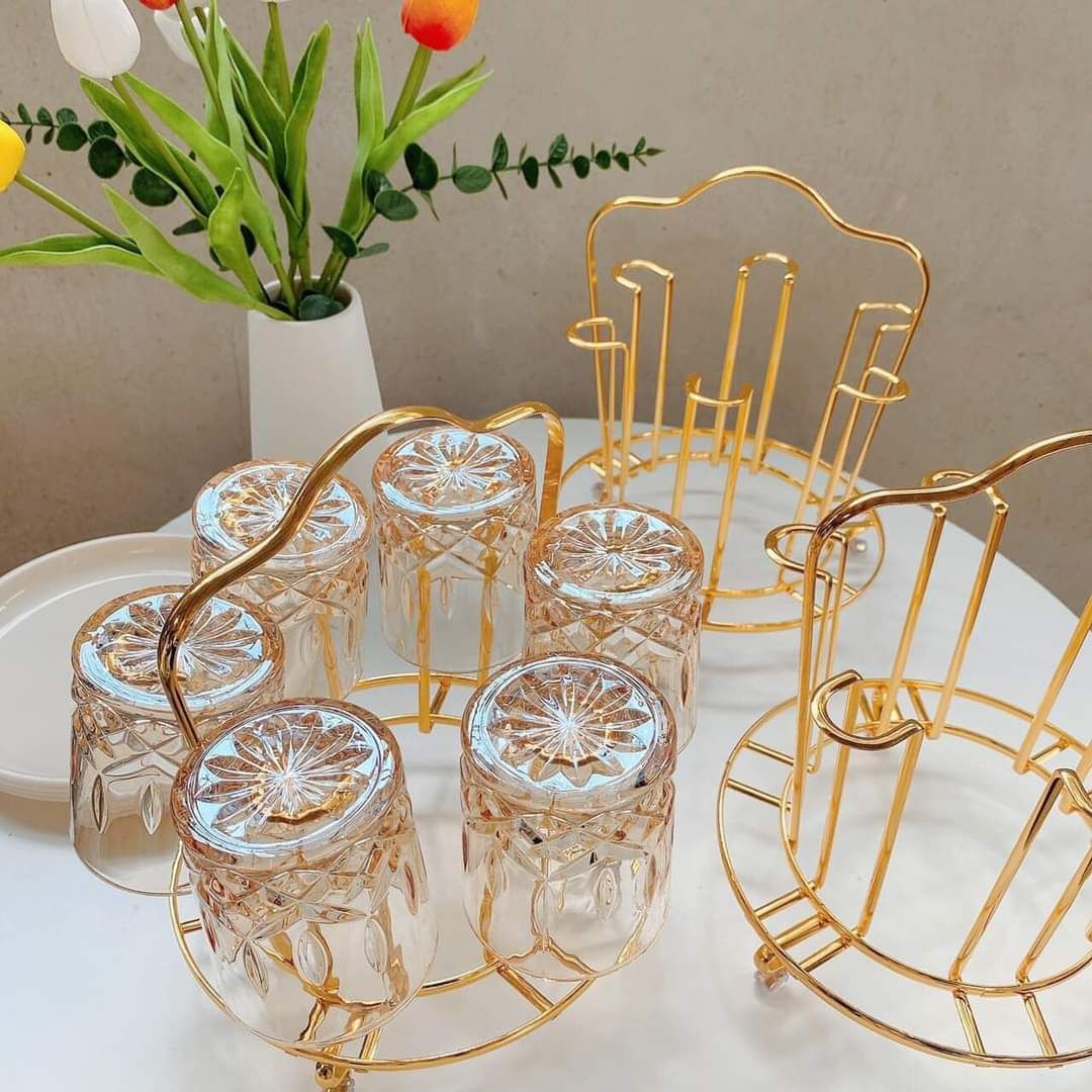 KHAY ÚP CỐC MẠ VÀNG HOÀNG GIA