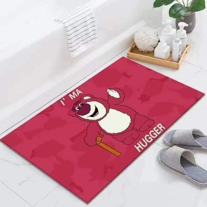 THẢM CHÂN GẤU HỒNG LOTSO - SET 2 MIẾNG 