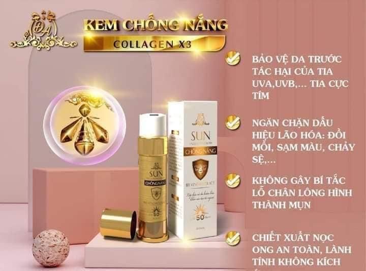 KEM CHỐNG NẮNG COLAGEN X3 