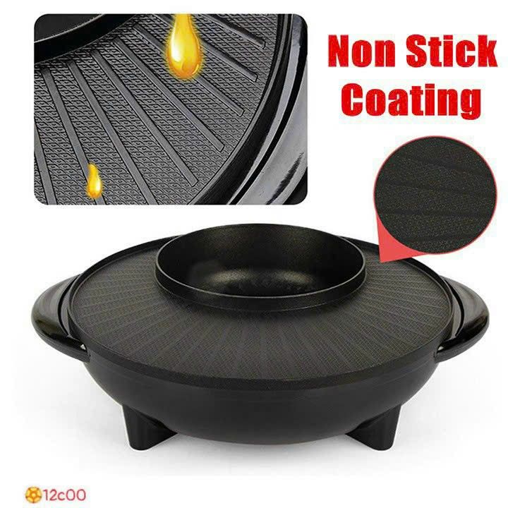 Bếp lẩu nướng tròn 2in1 
