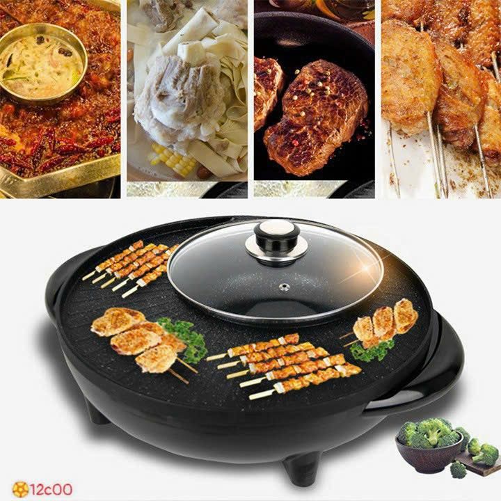Bếp lẩu nướng tròn 2in1 
