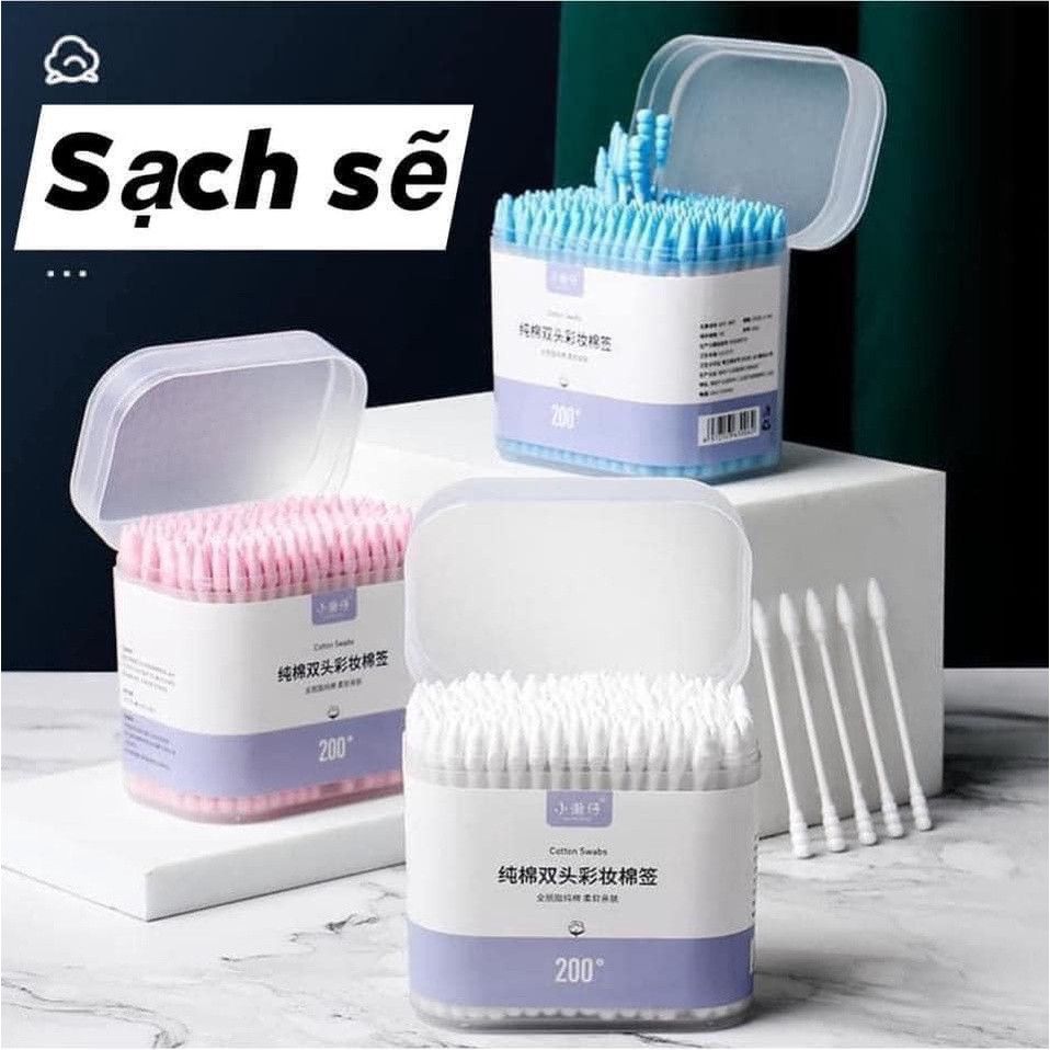  HỘP TĂM BÔNG VUÔNG - Set 2 hộp 