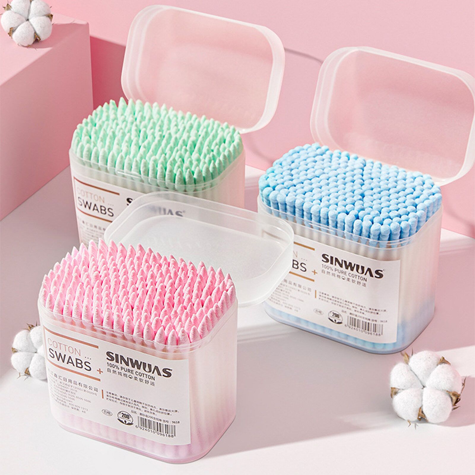  HỘP TĂM BÔNG VUÔNG - Set 2 hộp 