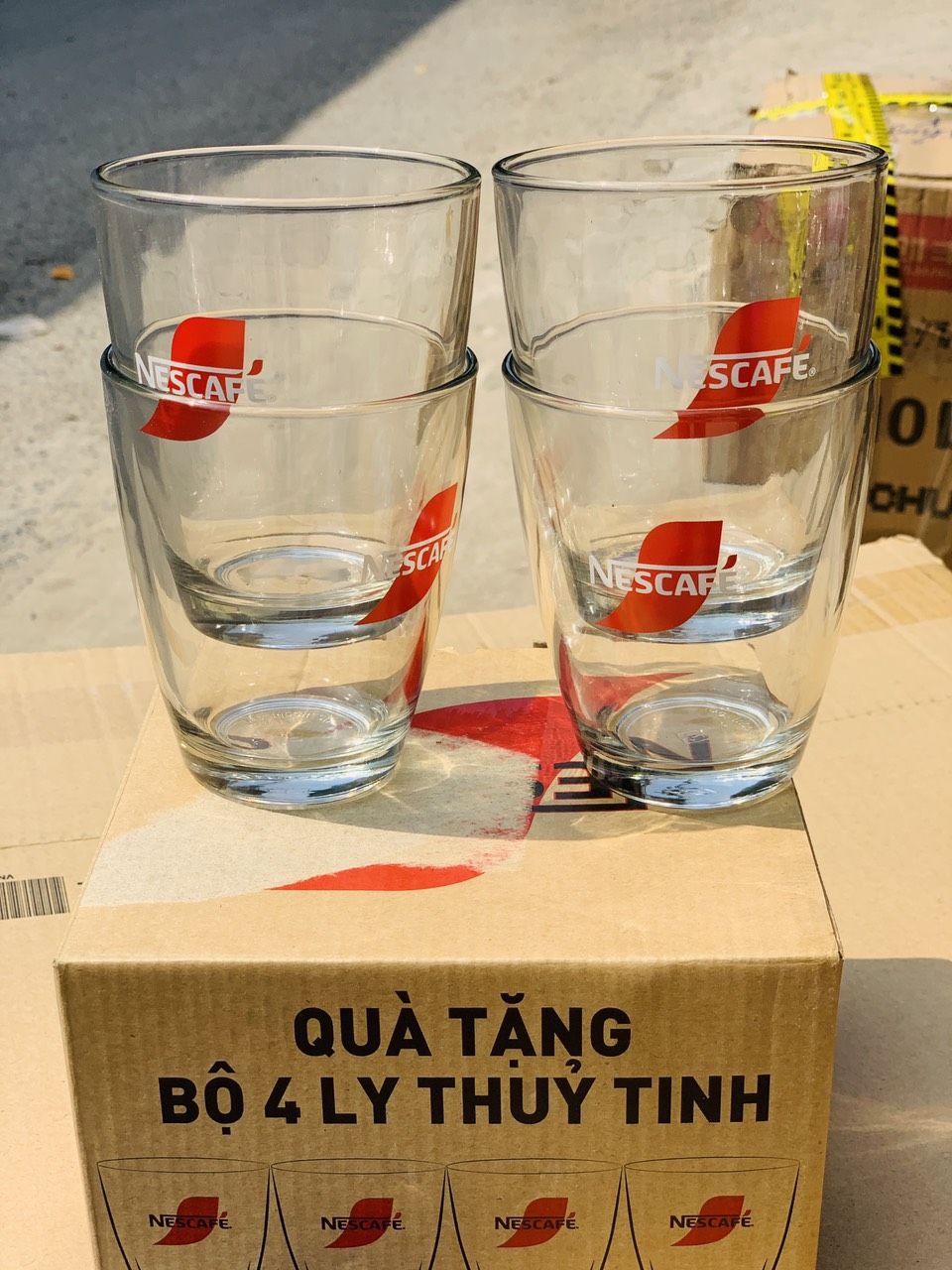 BỘ 4 LY THỦY TINH 35OML - set 2 bộ 