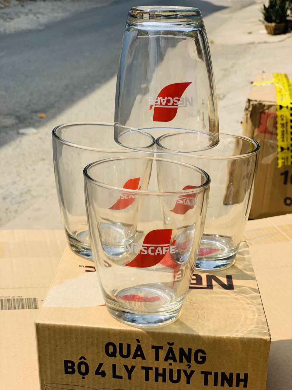 BỘ 4 LY THỦY TINH 35OML - set 2 bộ 