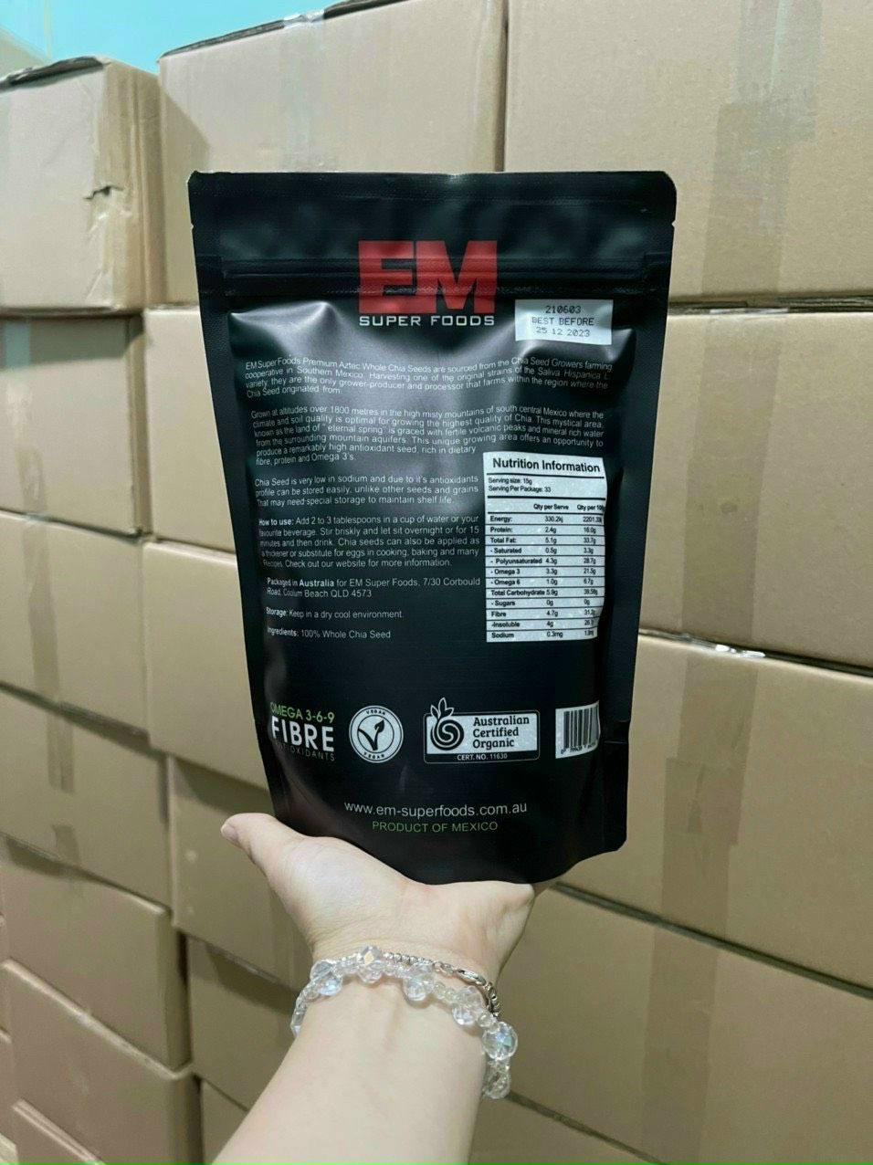HẠT CHIA ĐEN CAO CẤP TÚI 500G 