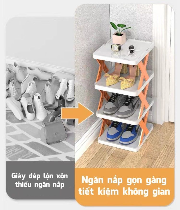 KỆ GIÀY CHỮ X 5 TẦNG 