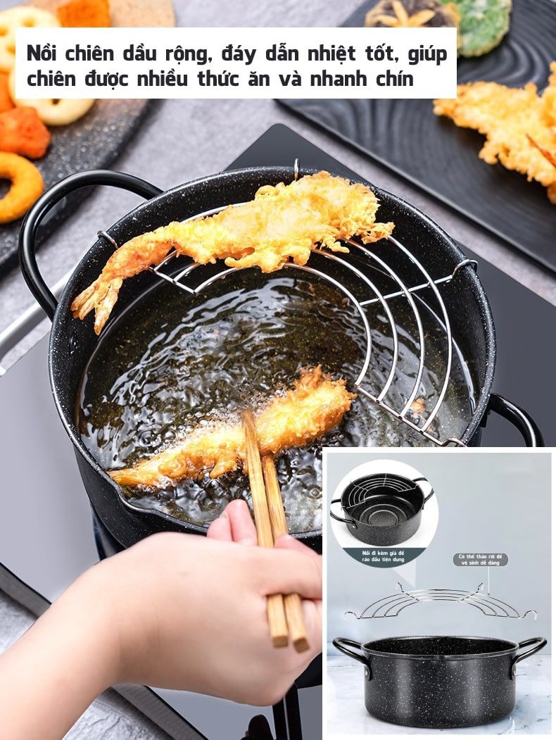 NỒI CHIÊN CHỐNG DÍNH ĐÁY TỪ 