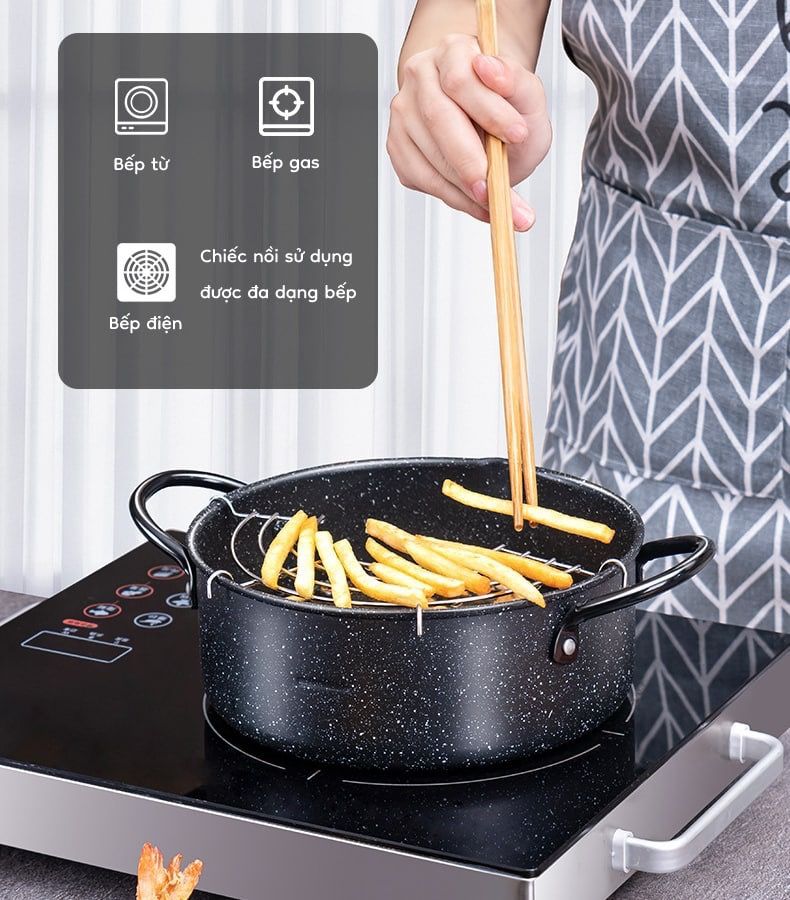 NỒI CHIÊN CHỐNG DÍNH ĐÁY TỪ 