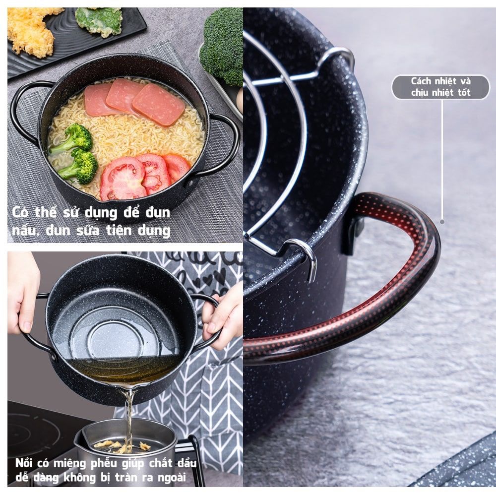 NỒI CHIÊN CHỐNG DÍNH ĐÁY TỪ 