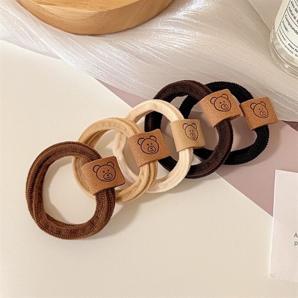 VỈ 10 CỘT TÓC DÂY SỢI HÌNH MẶT GẤU 