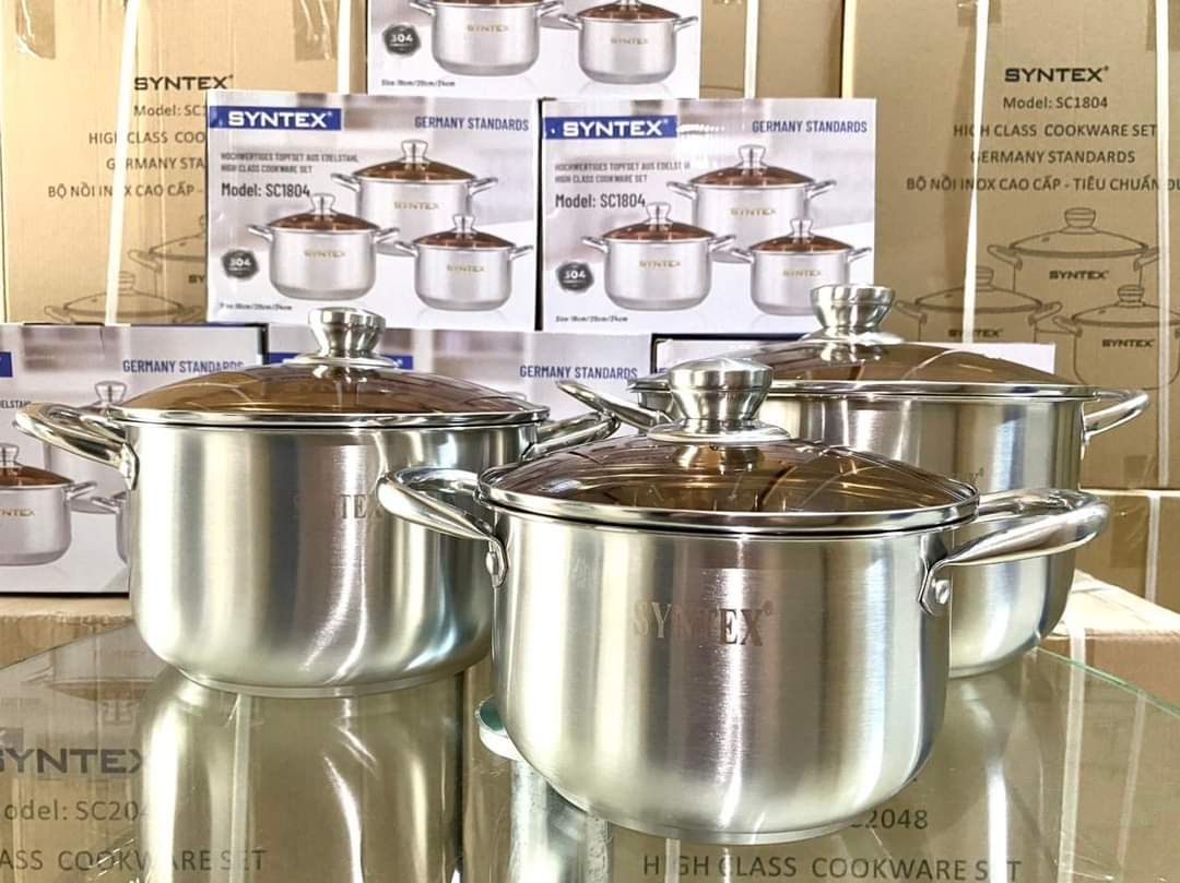 BỘ NỒI NGUYÊN KHỐI ĐÁY LIỀN 3 LỚP