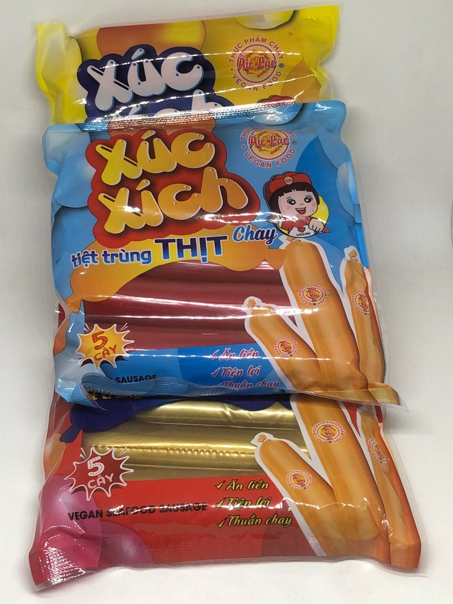 XÚC XÍCH TIỆT TRÙNG THUẦN CHAY - BỊCH 5 CÂY