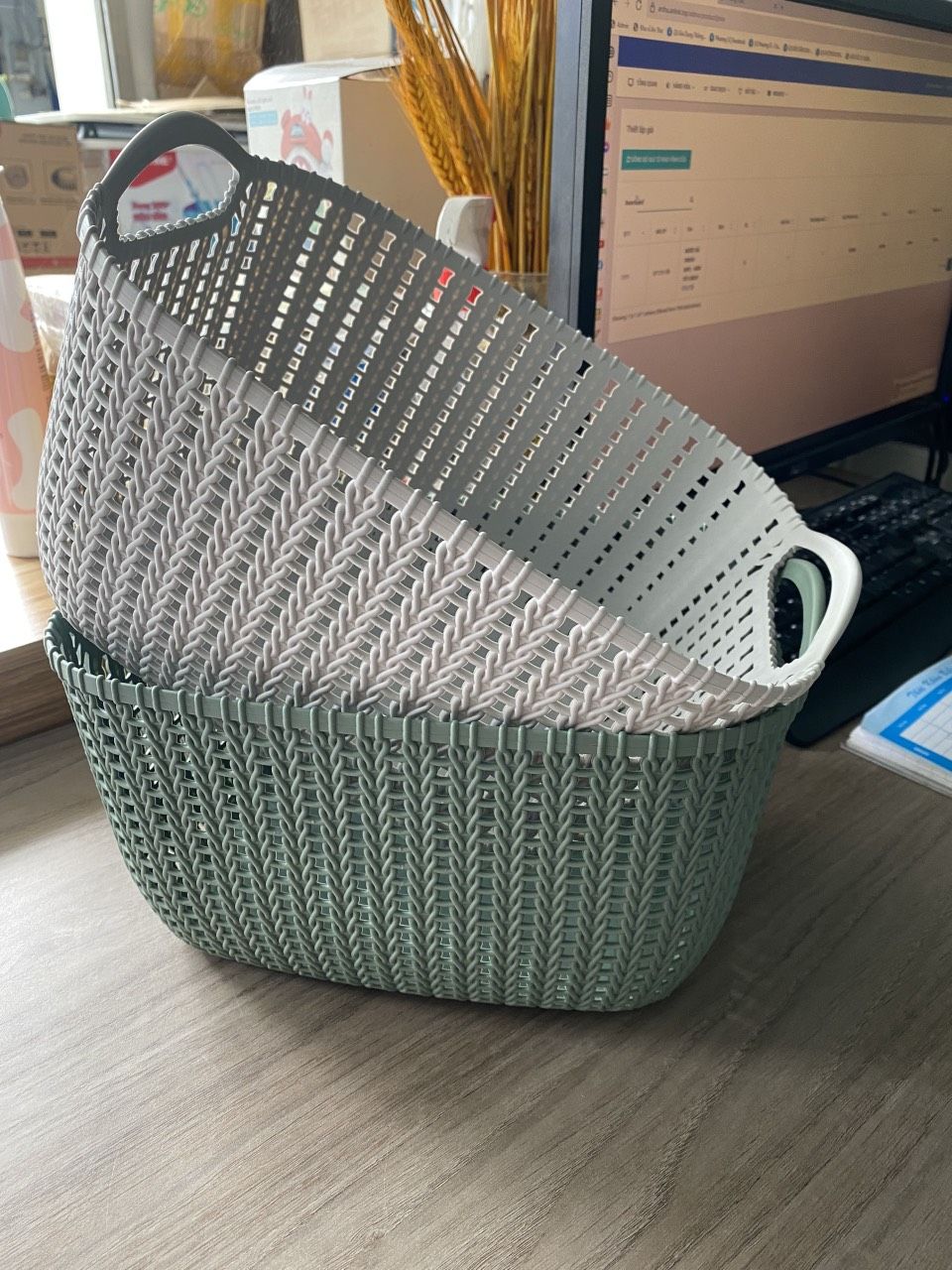 GIỎ NHỰA VIỆT NHẬT 2 QUAI - BÁN TỪ 2 CÁI