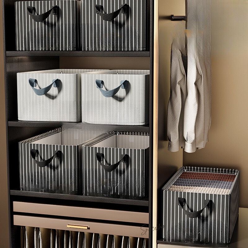 Hộp Vải Đựng Quần Áo khung sắt - SET 2 CÁI 