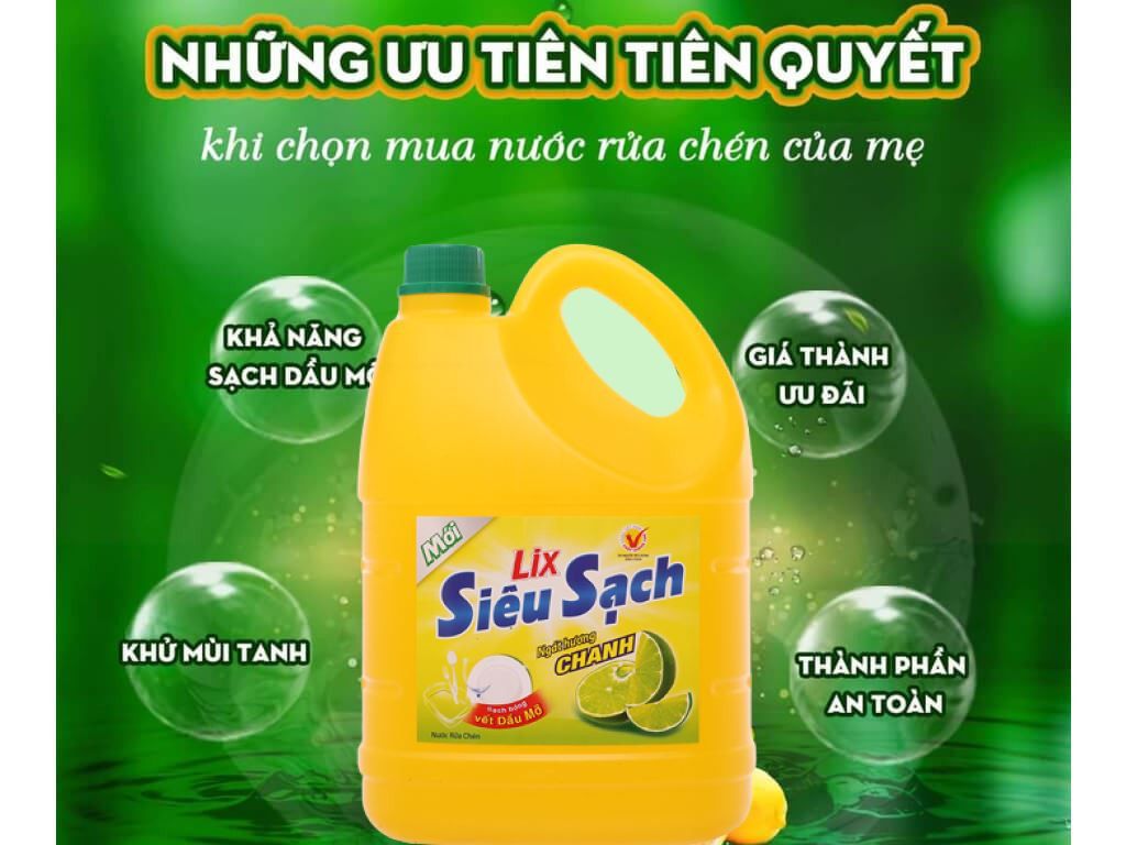 NƯỚC RỬA CHÉN SIÊU SẠCH HƯƠNG CHANH 3L6
