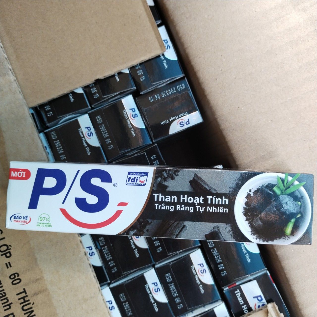 KEM ĐÁNH RĂNG PS THAN TRE CÂY 80G - SET 5 CÂY 