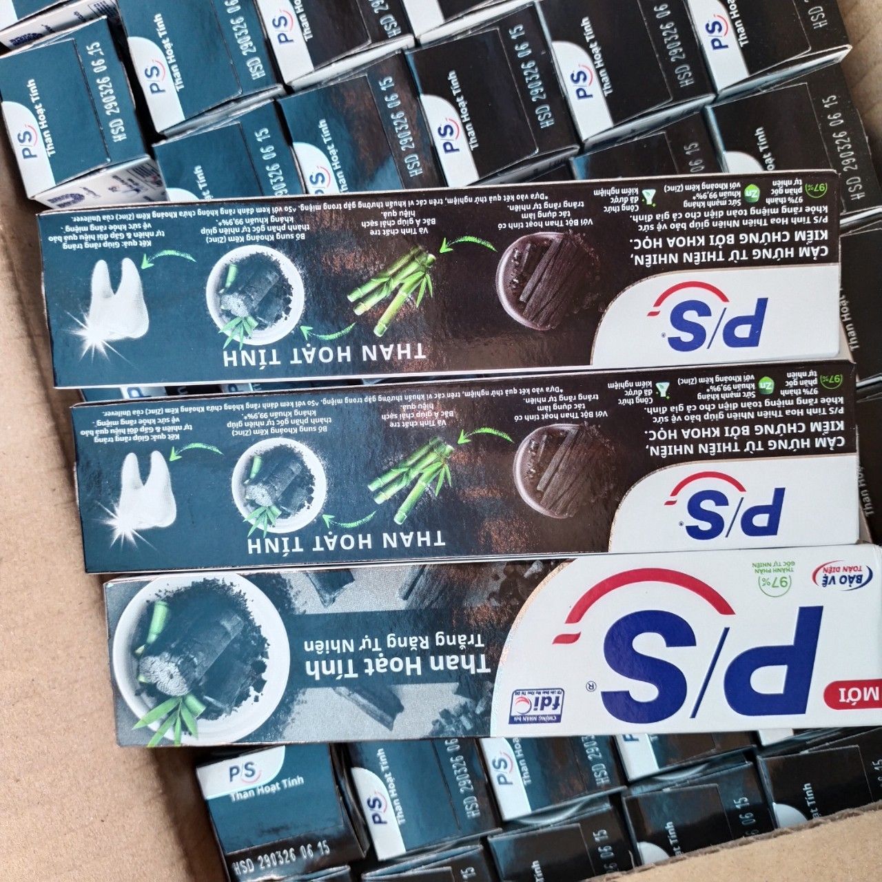 KEM ĐÁNH RĂNG PS THAN TRE CÂY 80G - SET 5 CÂY 