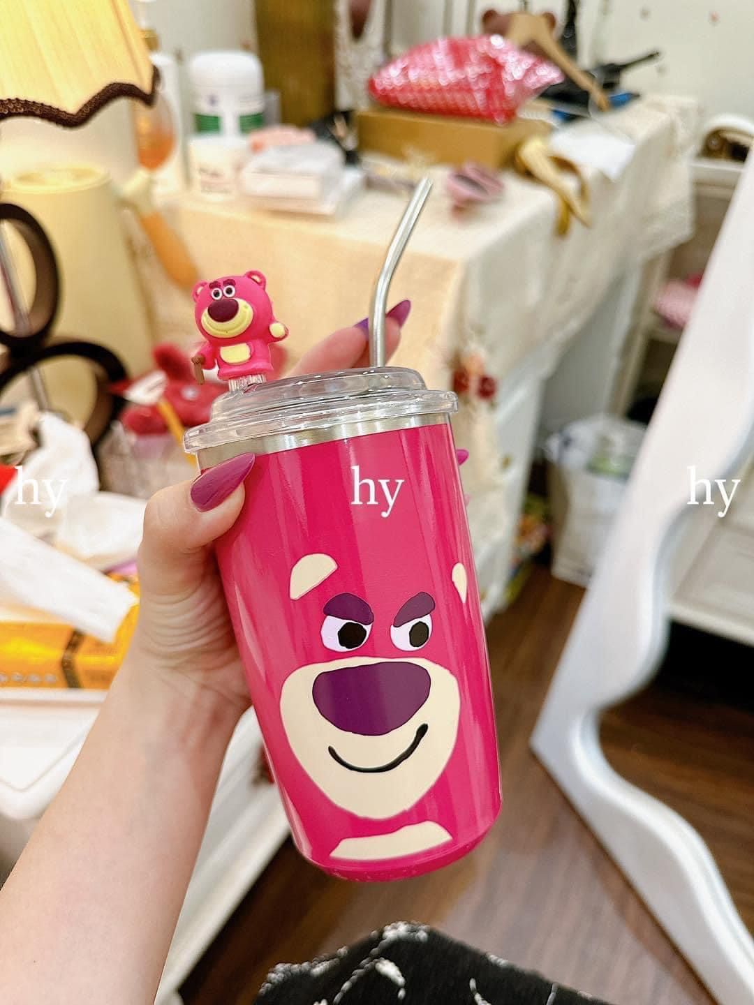 LY GIỮ NHIỆT GẤU DÂU DISNEY