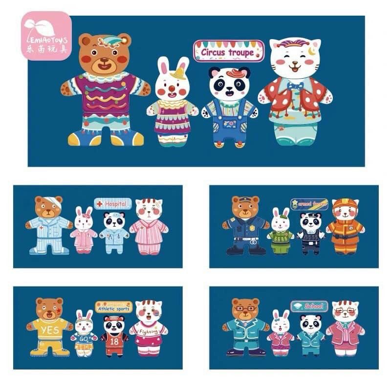 BỘ GHÉP HÌNH NAM CHÂM QUẦN ÁO 