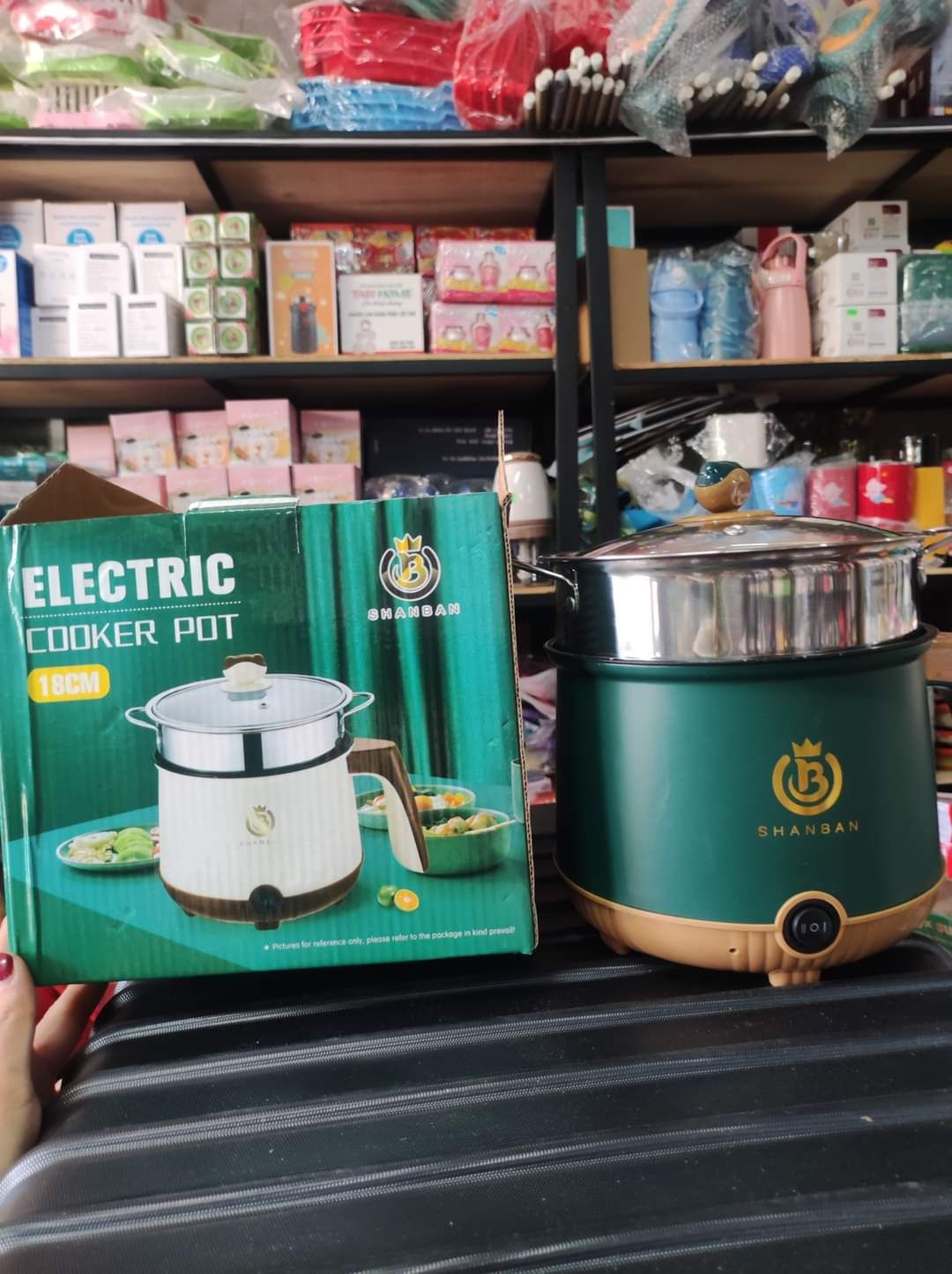 NỒI ĐIỆN SHANBAN 2 TẦNG INOX