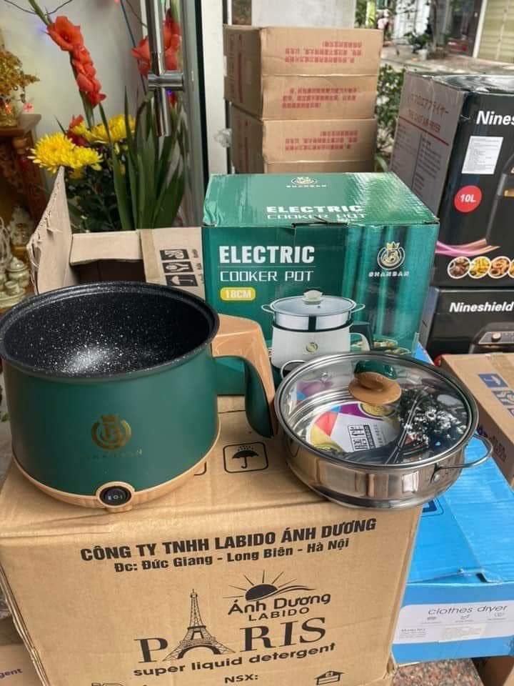 NỒI ĐIỆN SHANBAN 2 TẦNG INOX