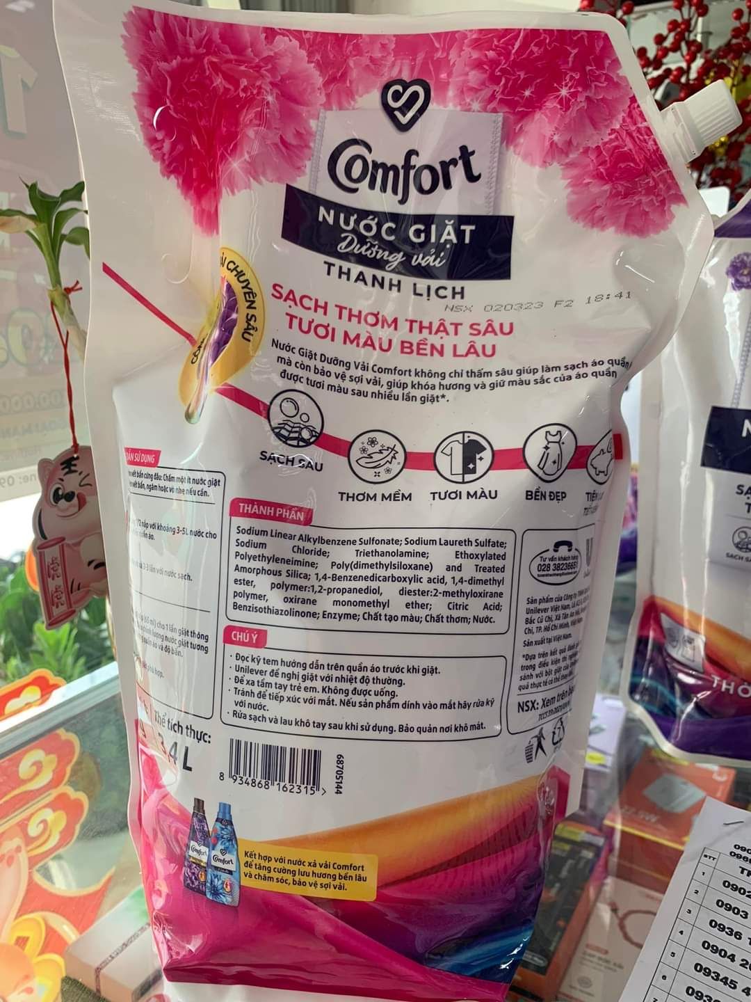 Nước Giặt Comfort - Túi 3kg6