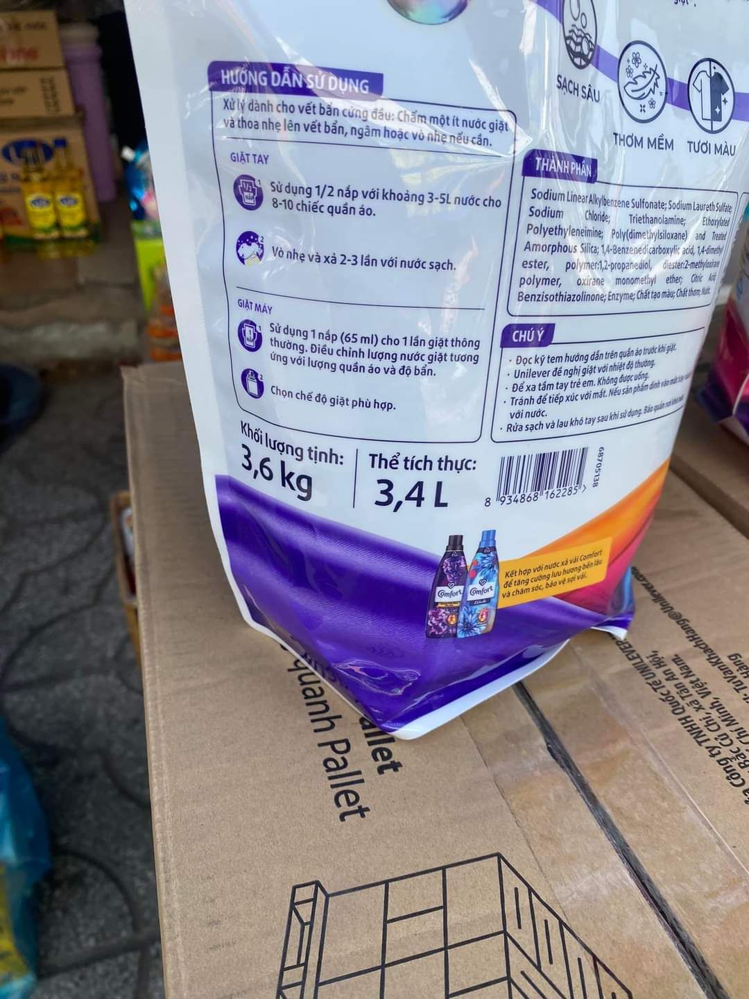 Nước Giặt Comfort - Túi 3kg6