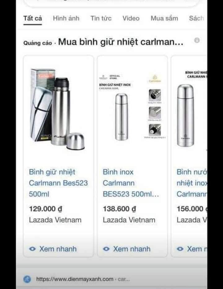 BÌNH GIỮ NHIỆT CARLMAMN