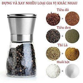  HŨ XAY TIÊU THỦY TINH NẮP INOX