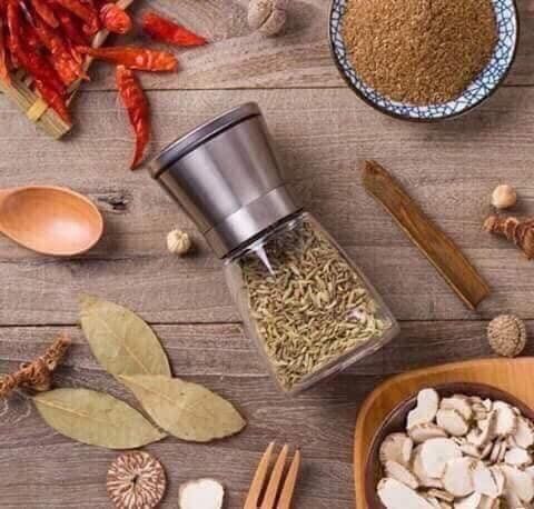  HŨ XAY TIÊU THỦY TINH NẮP INOX