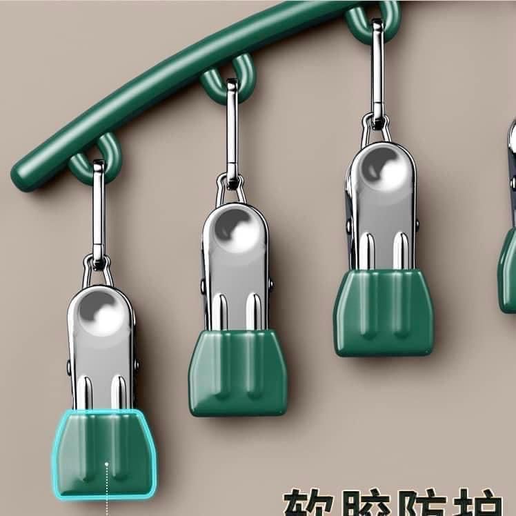 MÓC KẸP SẮT TREO QUẦN ÁO TẤT VỚ SET 2 CÁI