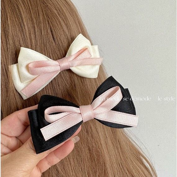 VỈ 04 KẸP TÓC NƠ MEMORY CHO NỮ